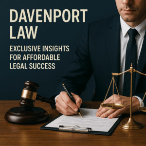 Generate a high-quality, relevant image prompt for an article about: Davenport Law: Exclusive Insigh
