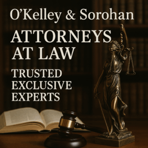 Generate a high-quality, relevant image prompt for an article about: O’Kelley and Sorohan Attorneys