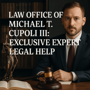 Generate a high-quality, relevant image prompt for an article about: Law Office of Michael T. Cupoli
